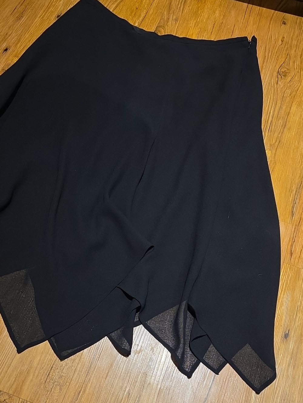 Studio 1940 Black Handkerchief Hem Midi Skirt - Picture 2 of 5